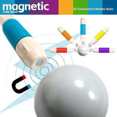 Magnetic Constructor Building Stick With Flexible Tube